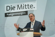 NEWS -  Rückendeckung durch Präsidium und Vorstand der CDU: Parteichef Armin Laschet bei der Pk in Berlin