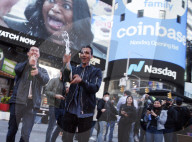 NEWS -  Börsengang von Coinbase Global an der Nasdaq, New York