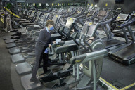 Sports facilities reopen as English lockdown restrictions ease. The Crystal Palace National Sports Centre prepares.