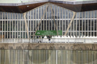 Sports facilities reopen as English lockdown restrictions ease. The Crystal Palace National Sports Centre prepares.