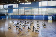 Sports facilities reopen as English lockdown restrictions ease. The Crystal Palace National Sports Centre prepares.