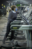 Sports facilities reopen as English lockdown restrictions ease. The Crystal Palace National Sports Centre prepares.