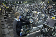 Sports facilities reopen as English lockdown restrictions ease. The Crystal Palace National Sports Centre prepares.