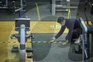 Sports facilities reopen as English lockdown restrictions ease. The Crystal Palace National Sports Centre prepares.