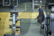 Sports facilities reopen as English lockdown restrictions ease. The Crystal Palace National Sports Centre prepares.