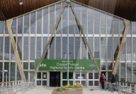Sports facilities reopen as English lockdown restrictions ease. The Crystal Palace National Sports Centre prepares.