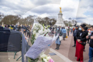 Crowds gather at Buckingham Palace to pay tribute to the Duke of Edinburgh.