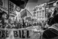 Several activist groups meet at Hyde Park corner and march to Parliament square to protest on the controversial Police, Crime, Sentencing and Courts Bill. Jeremy Corbyn gives a speech.
