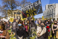 Several activist groups meet at Hyde Park corner and march to Parliament square to protest on the controversial Police, Crime, Sentencing and Courts Bill. Jeremy Corbyn gives a speech.
