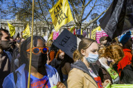 Several activist groups meet at Hyde Park corner and march to Parliament square to protest on the controversial Police, Crime, Sentencing and Courts Bill. Jeremy Corbyn gives a speech.