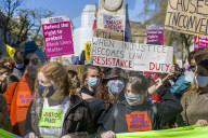Several activist groups meet at Hyde Park corner and march to Parliament square to protest on the controversial Police, Crime, Sentencing and Courts Bill. Jeremy Corbyn gives a speech.