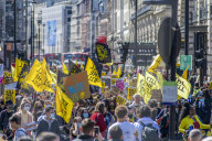 Several activist groups meet at Hyde Park corner and march to Parliament square to protest on the controversial Police, Crime, Sentencing and Courts Bill. Jeremy Corbyn gives a speech.