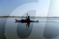 Kayaking on Horsey Mere in Norfolk.


