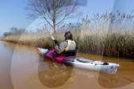 Kayaking on Horsey Mere in Norfolk.


