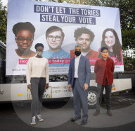 Sadiq Khan, Labour’s Mayor of London, unveils a new campaign advert urging Londoners to register for a postal vote ahead of the deadline