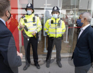The Mayor of London, Sadiq Khan and the Shadow Home Secretary, Nick Thomas-Symonds join Met police officers for a walkabout in Ilford, London, Great Britain 
20th April 2021

Mayor of London election campaign 2021

Sadiq Khan,  Mayor of London 
Nick