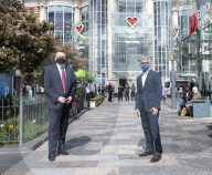 The Mayor of London, Sadiq Khan and the Shadow Home Secretary, Nick Thomas-Symonds join Met police officers for a walkabout in Ilford, London, Great Britain 
20th April 2021

Mayor of London election campaign 2021

Sadiq Khan,  Mayor of London 
Nick