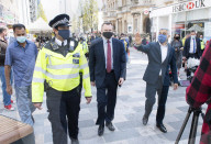 The Mayor of London, Sadiq Khan and the Shadow Home Secretary, Nick Thomas-Symonds join Met police officers for a walkabout in Ilford, London, Great Britain 
20th April 2021

Mayor of London election campaign 2021

Sadiq Khan,  Mayor of London 
Nick