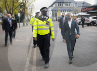 The Mayor of London, Sadiq Khan and the Shadow Home Secretary, Nick Thomas-Symonds join Met police officers for a walkabout in Ilford, London, Great Britain 
20th April 2021

Mayor of London election campaign 2021

Sadiq Khan,  Mayor of London 
Nick