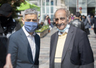 The Mayor of London, Sadiq Khan and the Shadow Home Secretary, Nick Thomas-Symonds join Met police officers for a walkabout in Ilford, London, Great Britain 
20th April 2021

Mayor of London election campaign 2021

Sadiq Khan,  Mayor of London 
Nick