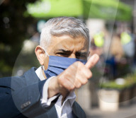 The Mayor of London, Sadiq Khan and the Shadow Home Secretary, Nick Thomas-Symonds join Met police officers for a walkabout in Ilford, London, Great Britain 
20th April 2021

Mayor of London election campaign 2021

Sadiq Khan,  Mayor of London 
Nick