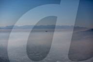 Smoke Haze over Cape Town as fire fighters and helicopters battle with flare ups on day 3 of the Table Mountain Fire.