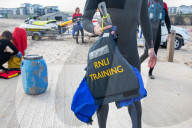 ‘Respect the water’: RNLI lifeguard training in Cornwall. Ahead of a busy summer of domestic tourism in the UK, qualified lifeguards and trainees rehearse life-saving procedures