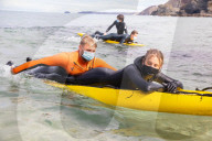 ‘Respect the water’: RNLI lifeguard training in Cornwall. Ahead of a busy summer of domestic tourism in the UK, qualified lifeguards and trainees rehearse life-saving procedures
