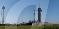 Falcon 9 Crew Dragon getting readied for the launch of Crew-2.