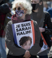 Campaign Against Anti-semitism rally.

The UK Jewish community demonstrates against antisemitism in France after murderer spared trial for the murdering of Dr Sarah Halimi at the Embassy of France, London.