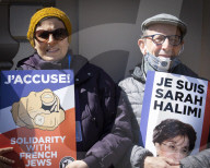 Campaign Against Anti-semitism rally.

The UK Jewish community demonstrates against antisemitism in France after murderer spared trial for the murdering of Dr Sarah Halimi at the Embassy of France, London.