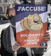 Campaign Against Anti-semitism rally.

The UK Jewish community demonstrates against antisemitism in France after murderer spared trial for the murdering of Dr Sarah Halimi at the Embassy of France, London.