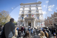 Campaign Against Anti-semitism rally.

The UK Jewish community demonstrates against antisemitism in France after murderer spared trial for the murdering of Dr Sarah Halimi at the Embassy of France, London.