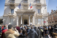 Campaign Against Anti-semitism rally.

The UK Jewish community demonstrates against antisemitism in France after murderer spared trial for the murdering of Dr Sarah Halimi at the Embassy of France, London.