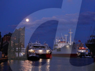 FEATURE - Pink Moon: Der Supermond über Hamburg