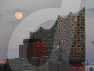 FEATURE - Pink Moon: Der Supermond über Hamburg