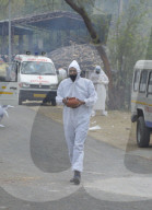 NEWS - Coronavirus: Einäscherung von Covid-19-Opfern, Ghaziabad, Uttar Pradesh, Indien