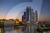 United Arab Emirates, Abu Dhabi, view of Etihad Towers