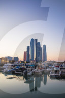 United Arab Emirates, Abu Dhabi, view of Etihad Towers