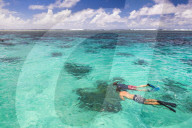 Snorkeling in Muri Lagoon on Captain Tama's Lagoon Cruizes, Rarotonga, Cook Islands