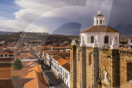 Historic City of Sucre seen from Iglesia Nuestra Senora de La Merced (Church of Our Lady of Mercy), UNESCO World Heritage Site, Bolivia