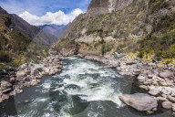 Urubamba River at the start of the Inca Trail, Cusco Region, Peru