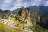 Machu Picchu Inca ruins and Huayna Picchu (Wayna Picchu), Cusco Region, Peru