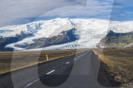 Route 1, leading to Skaftafell National Park and Skaftafellsjokull Glacier, South Region of Iceland (Sudurland)