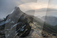 Top of Sibayak Volcano at sunrise, Berastagi (Brastagi), North Sumatra, Indonesia