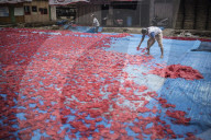Krupuk (Kroepoek) production, Bukittinggi, West Sumatra, Indonesia