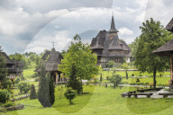 Barsana Monastery, one of the Wooden Churches of Maramures, UNESCO World Heritage Site, Barsana, Romania, Europe
