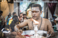 Worshipping and praying at Batu Caves, Kuala Lumpur, Malaysia