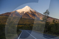 Sunset at Osorno Volcano, Vicente Perez Rosales National Park, Chilean Lake District, Chile