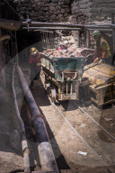 Miners mining at Potosi silver mines, Department of Potosi, Bolivia